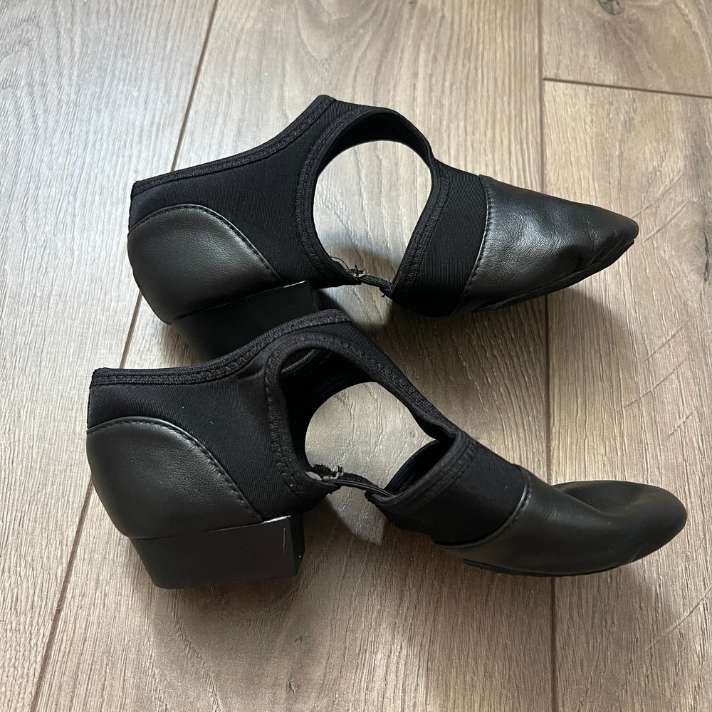 Capezio PP323 Pedini Femme Black Leather Split Sole Jazz Lyrical Dance Shoes 7.5 - Picture 4 of 9